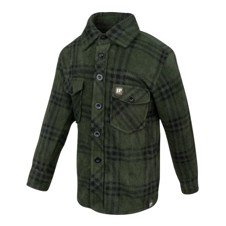 Jack Pyke Junior Polar Fleece Shirt - Green Check