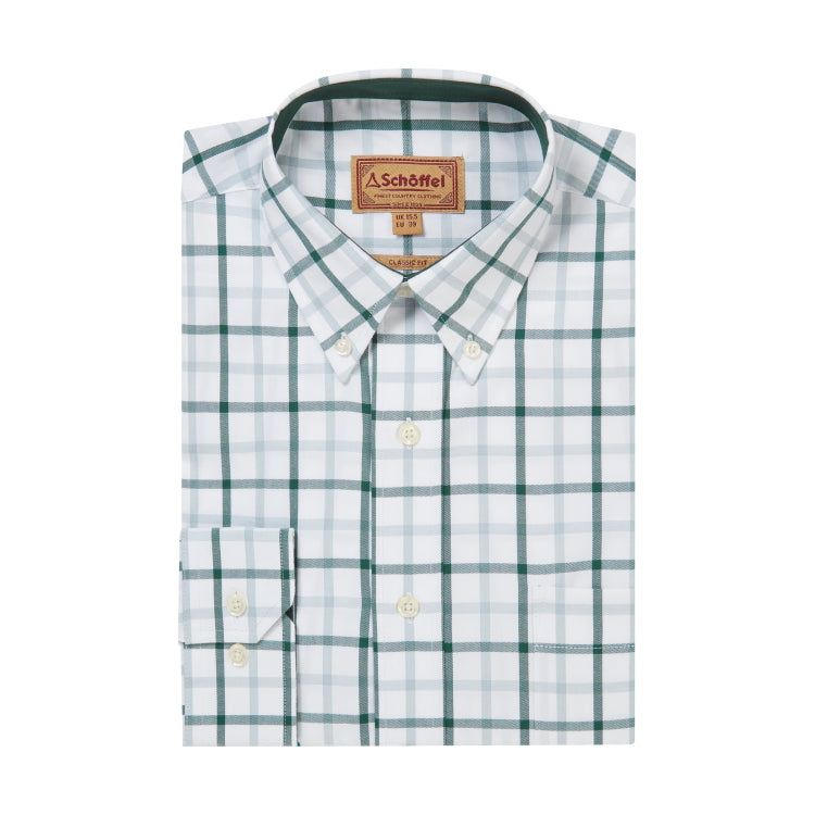Schoffel Brancaster Classic Shirt - Deep Pine Check