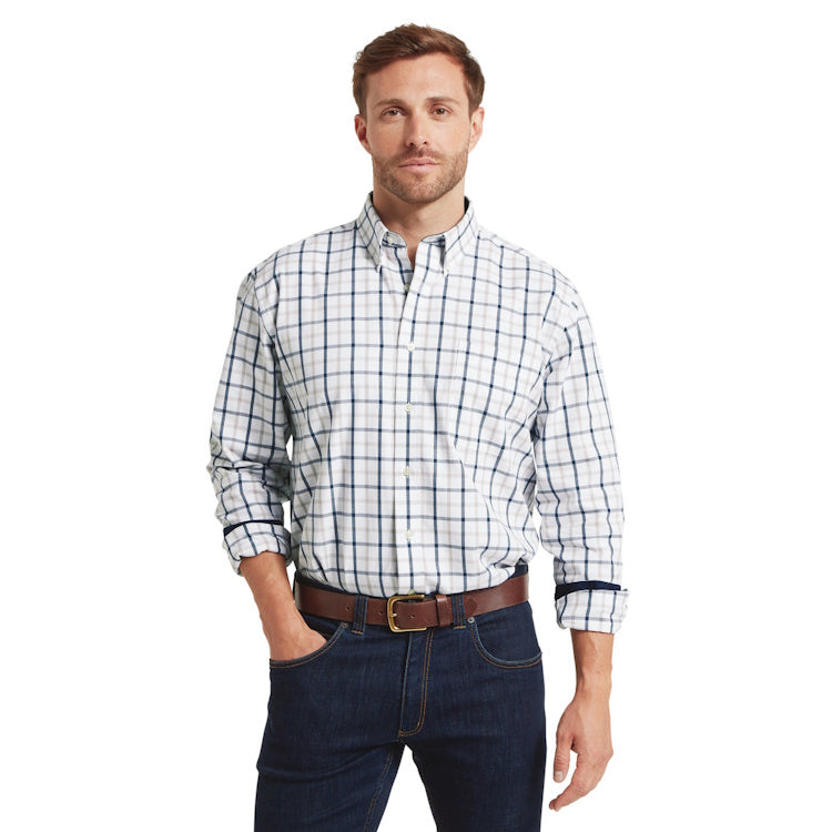 Schoffel Brancaster Classic Shirt - Oxford Navy Check