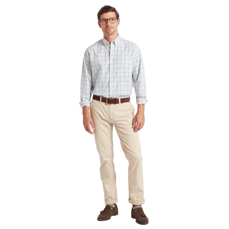 Schoffel Holkham Classic Shirt - Deep Ocean Blue/Agave Green