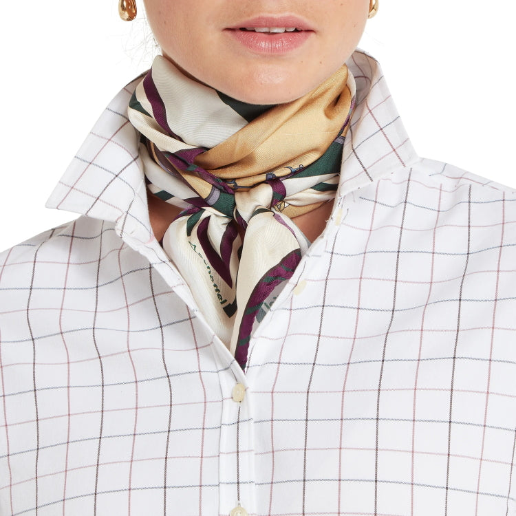 Schoffel Ladies Blakeney Shirt - Dark Mauve Tattersall