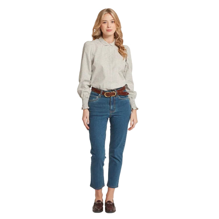 Schoffel Ladies Flora Gingham Shirt - Sage Green