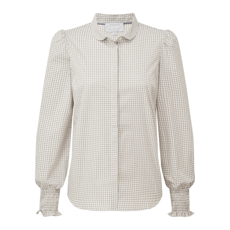 Schoffel Ladies Flora Gingham Shirt - Sage Green