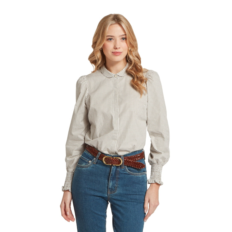 Schoffel Ladies Flora Gingham Shirt - Sage Green