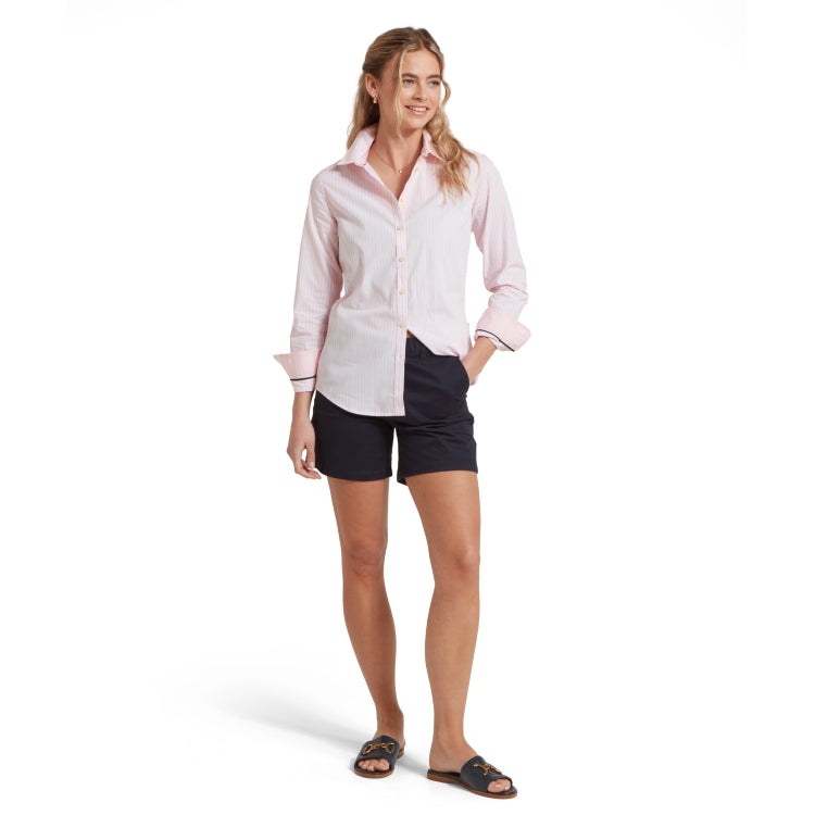 Schoffel Ladies Holme Striped Shirt - Mauve Blush