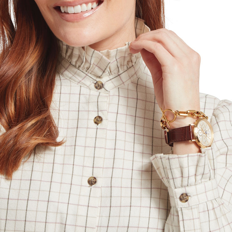 Schoffel Ladies Sheringham Shirt - Cobblestone Tattersall