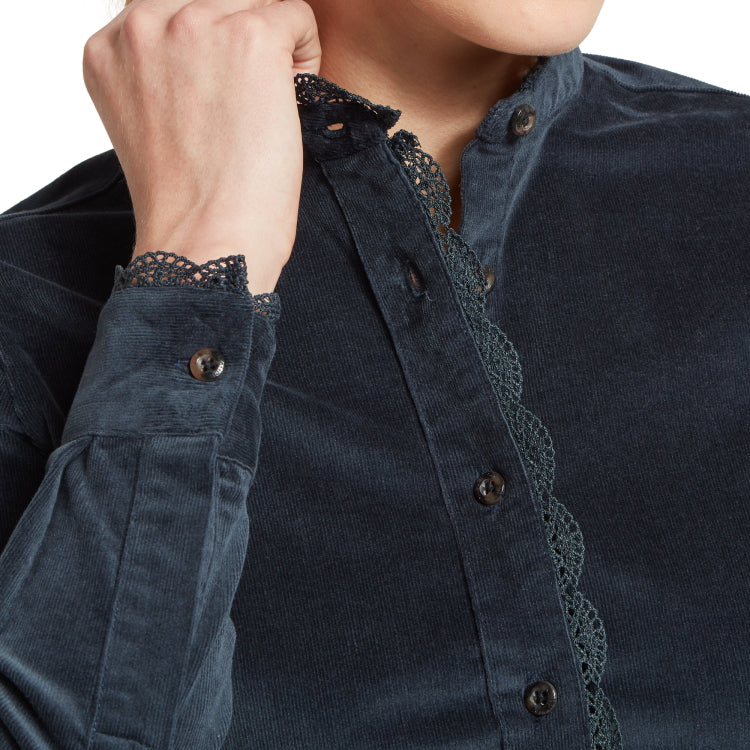 Schoffel Ladies Thetford Cord Shirt - Blueberry