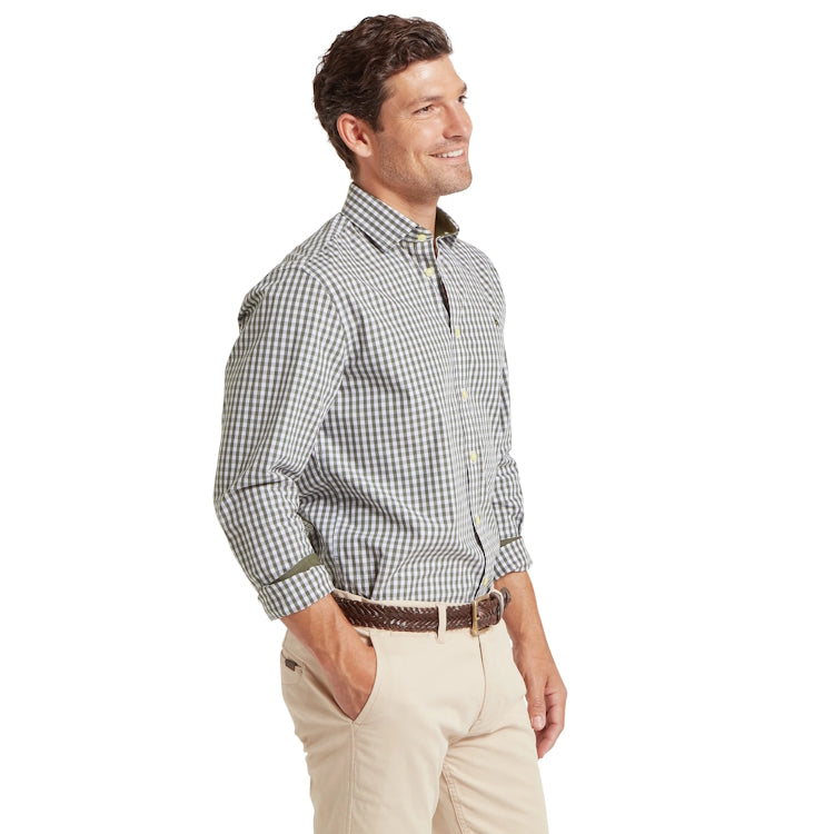 Schoffel Thorpeness Tailored Shirt - Beetle Green Check