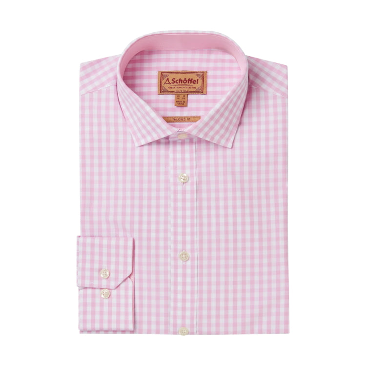 Schoffel Thorpeness Tailored Shirt - Pink Check