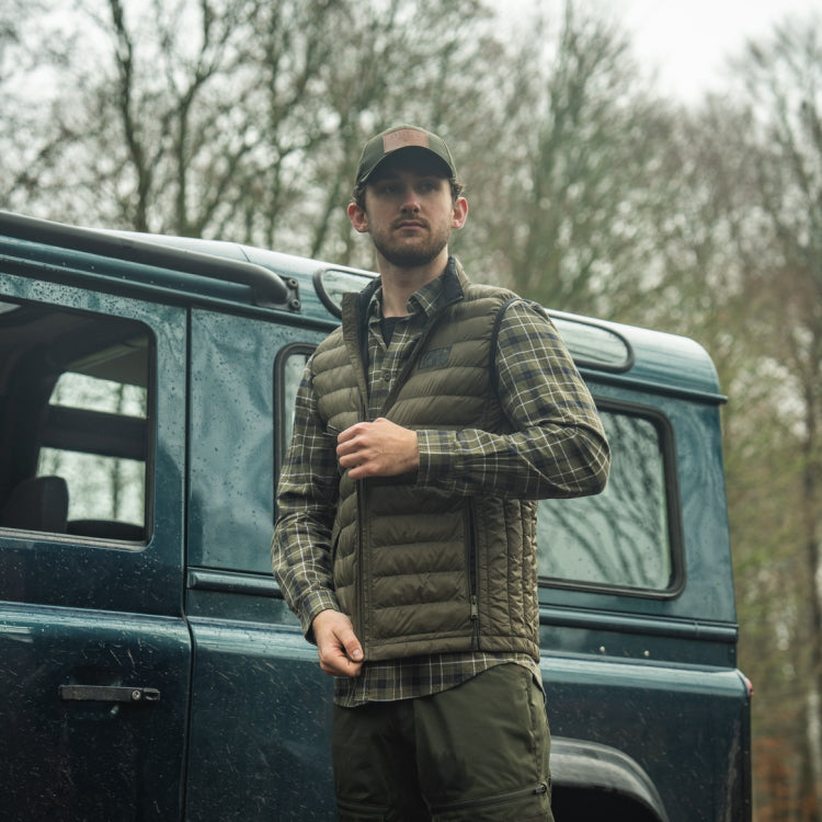 Seeland Glen Flannel Shirt - Grape Leaf/Dark Navy Check