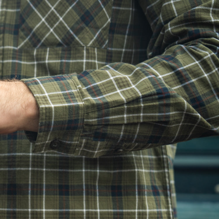 Seeland Glen Flannel Shirt - Grape Leaf/Dark Navy Check