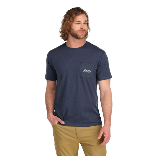Simms Two Tone Pocket T-Shirt - Navy Heather