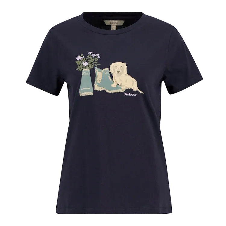 Barbour Ladies Brambles T-Shirt - Navy