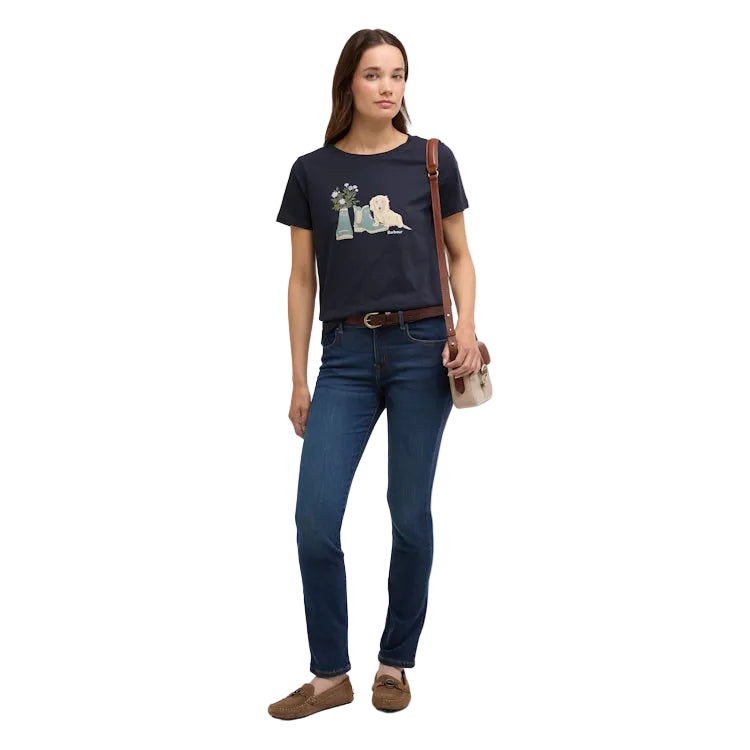 Barbour Ladies Brambles T-Shirt - Navy