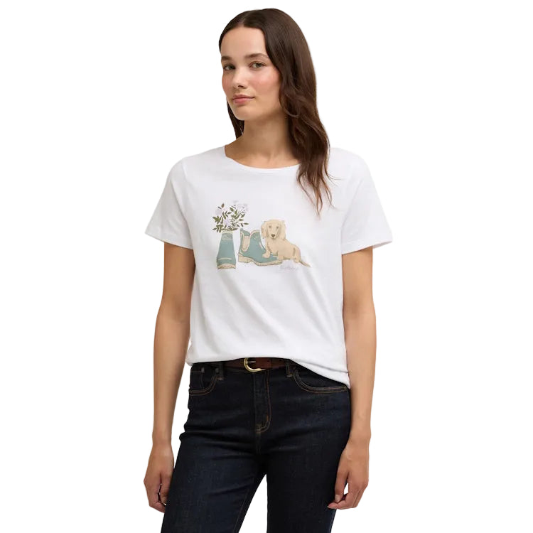 Barbour Ladies Brambles T-Shirt - White
