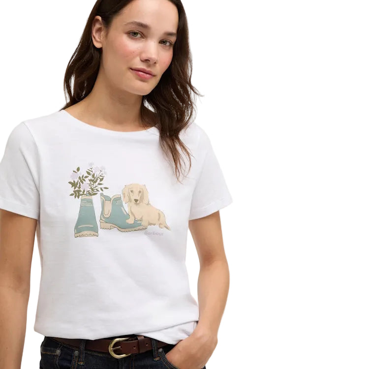 Barbour Ladies Brambles T-Shirt - White