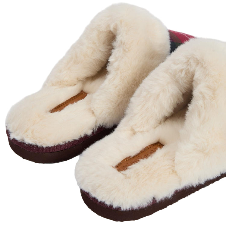 Barbour Ladies Claudia Tartan Mule Slipper - Winterberry Tartan