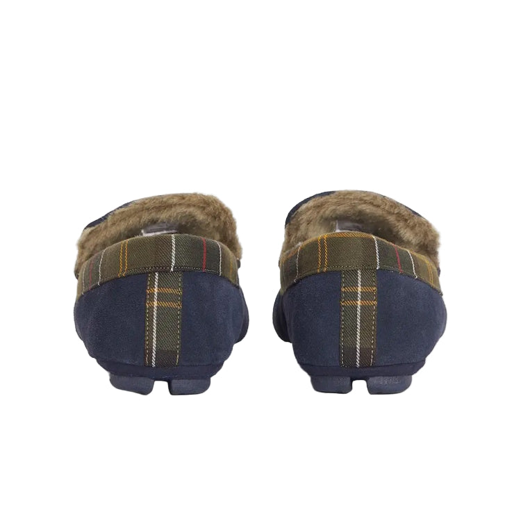 Barbour Monty Slippers - Navy Suede