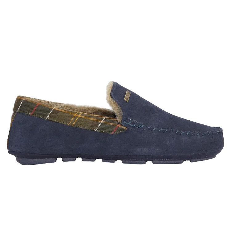 Barbour Monty Slippers - Navy Suede
