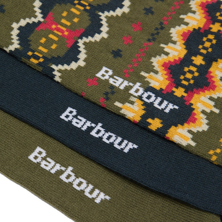 Barbour Case Fairisle Sock Gift Box - Classic Tartan