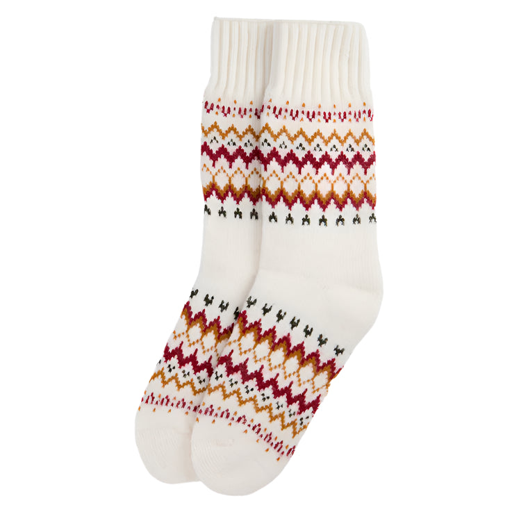 Barbour Ladies Kingsford Fairisle Sock - Cloud