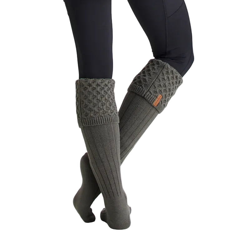 Ridgeline Double Cuff Welly Socks - Moss