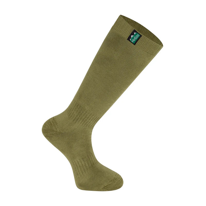 Ridgeline Full Length Cotton Work Socks - Olive Multi