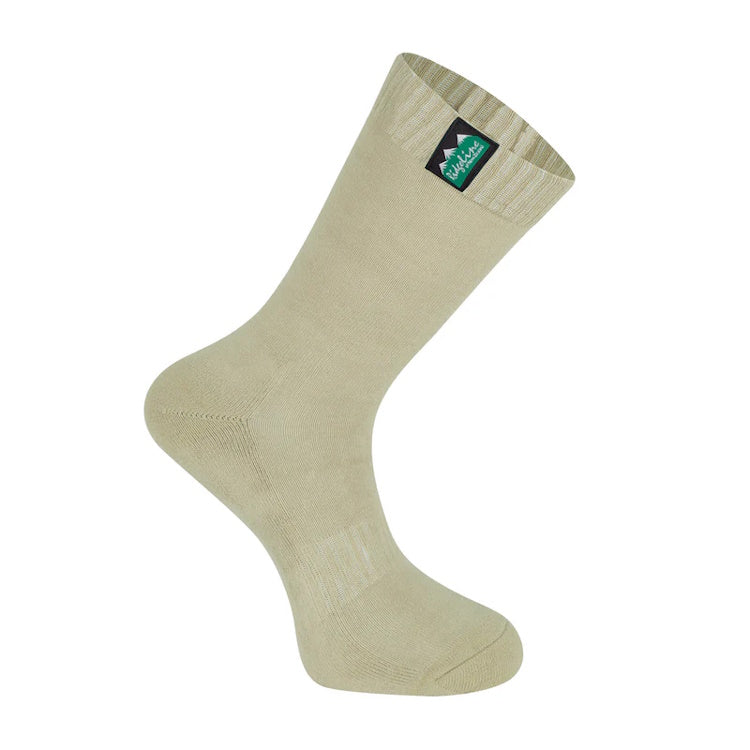 Ridgeline Mid Length Cotton Work Socks - Olive Multi