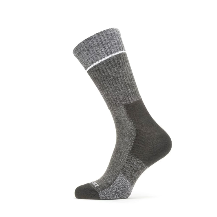 Sealskinz Thurton Solo QuickDry Mid Length Socks - Black/Grey