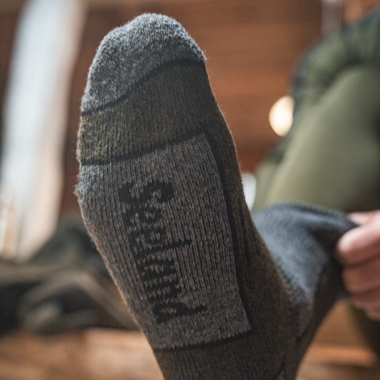 Seeland Field Thermo Socks - 2Pack - Pine Green Melange/Grey Melange