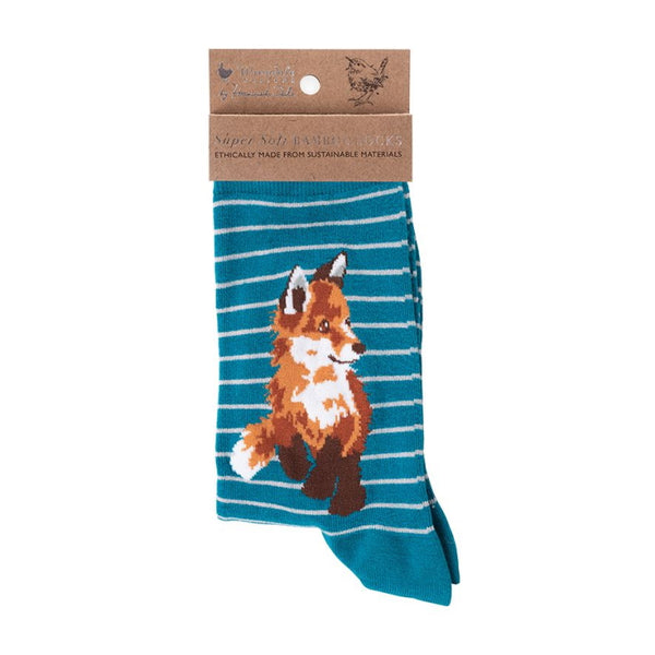 Wrendale Designs Ladies Socks - Born to be Wild Fox