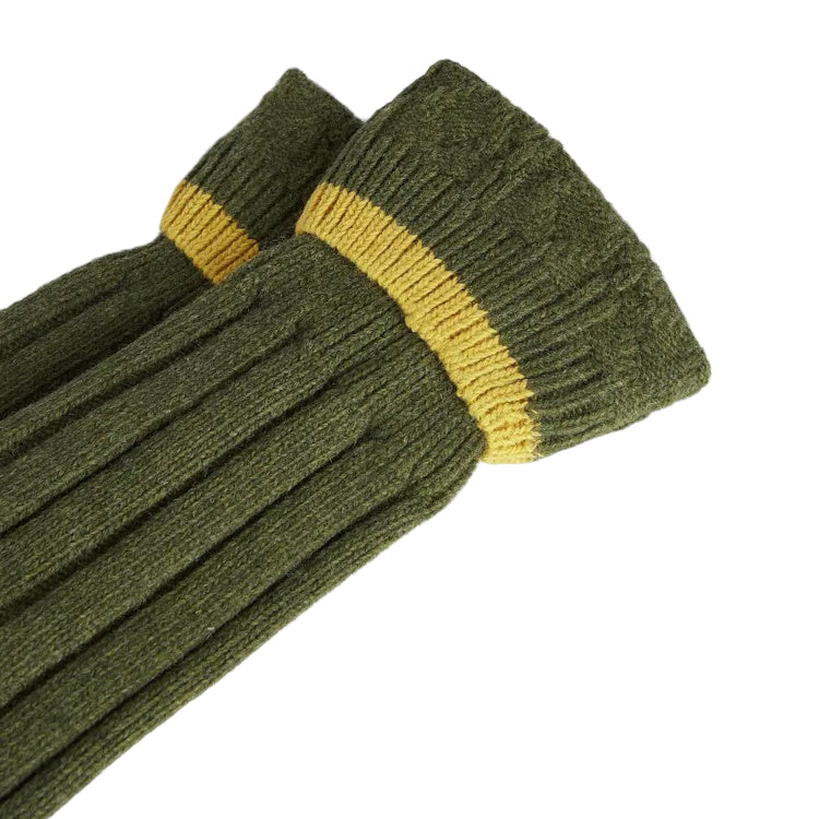 Barbour Contrast Gun Stockings - Olive/Gold
