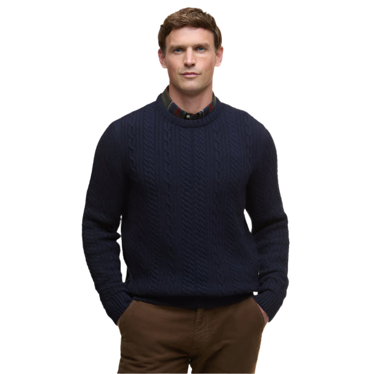 Barbour Lowfen Cable Crew - Navy