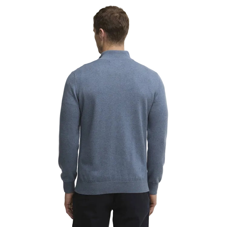 Barbour Cotton Half Zip Knitted Jumper - Dusk Blue