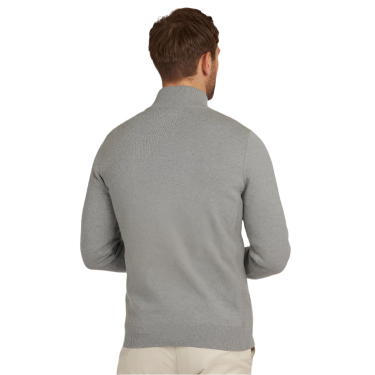 Barbour Cotton Half Zip Sweater - Grey Marl