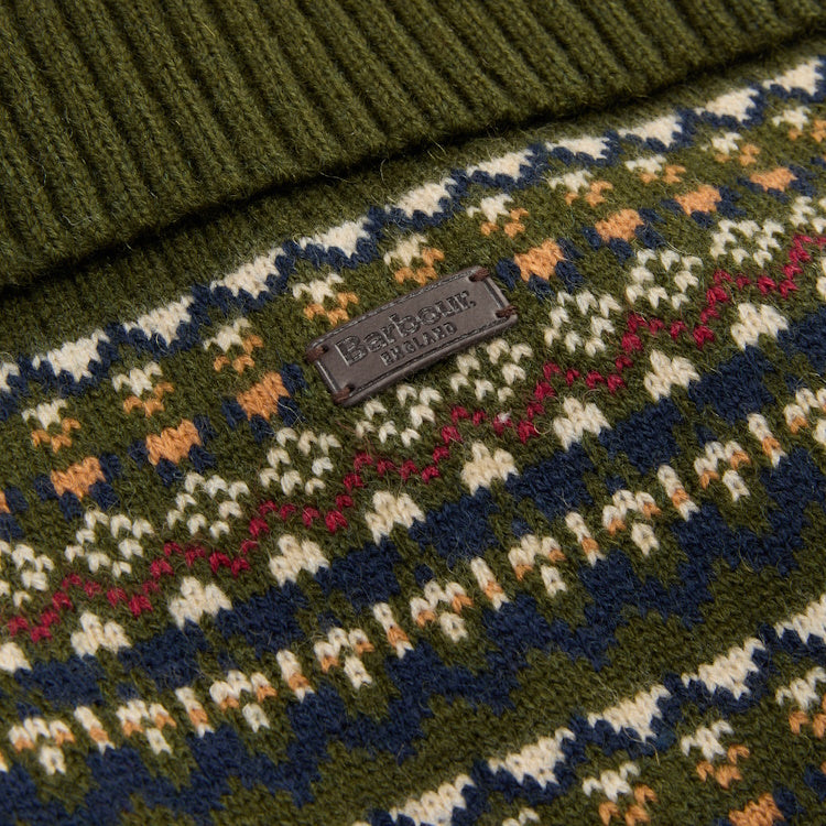 Barbour Marlow Fairisle Dog Jumper - Olive