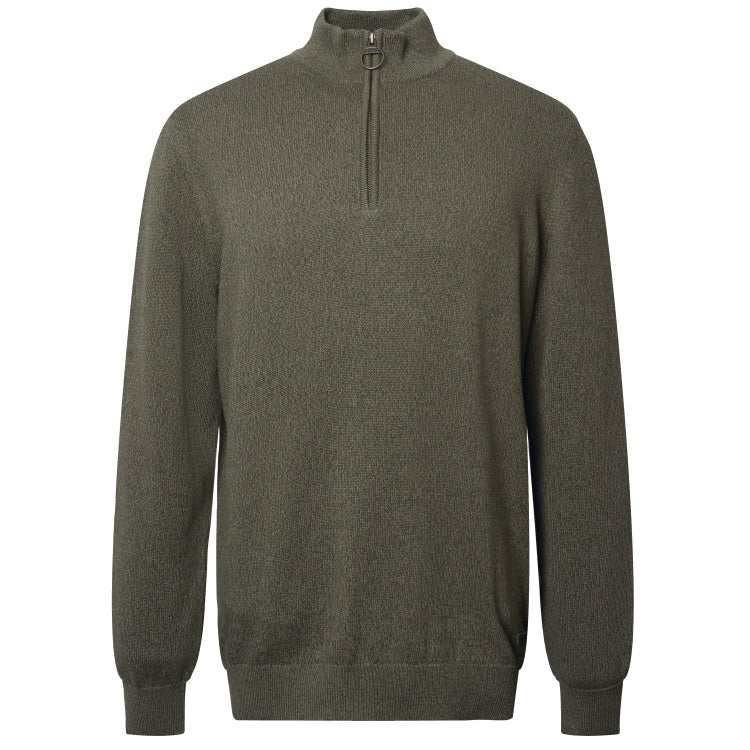Barbour Whitfield Half Zip Sweater - Olive