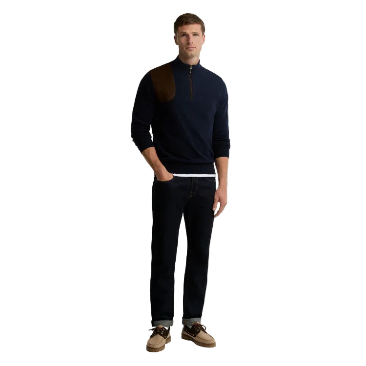 Barbour Whitworth Half Zip Sweater - Dark Navy