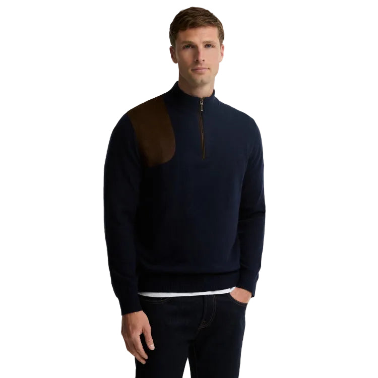 Barbour Whitworth Half Zip Sweater - Dark Navy