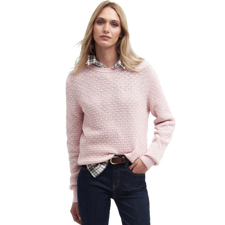 Barbour Ladies Angelonia Knitted Jumper - Mousse Pink