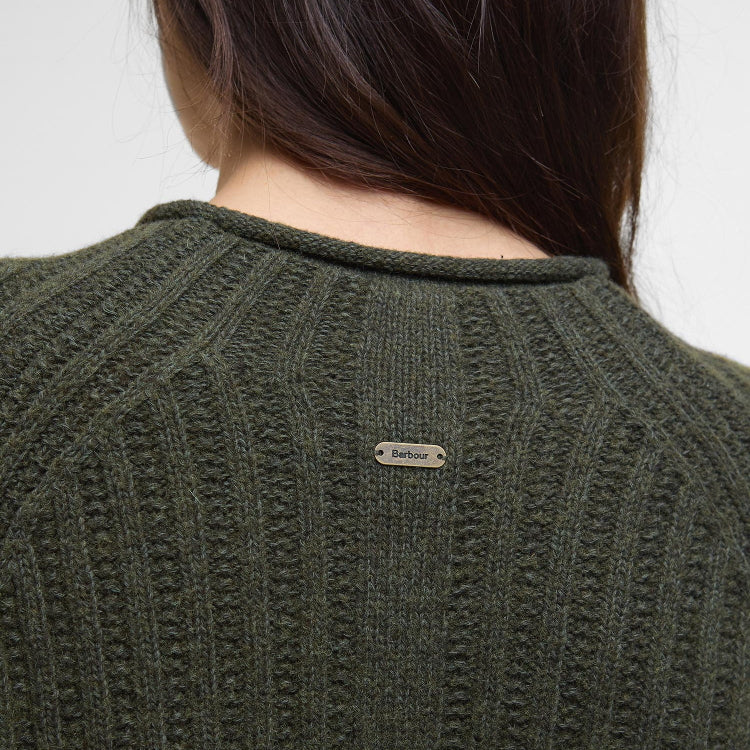 Barbour Ladies Bamburgh Knitted Jumper - Olive