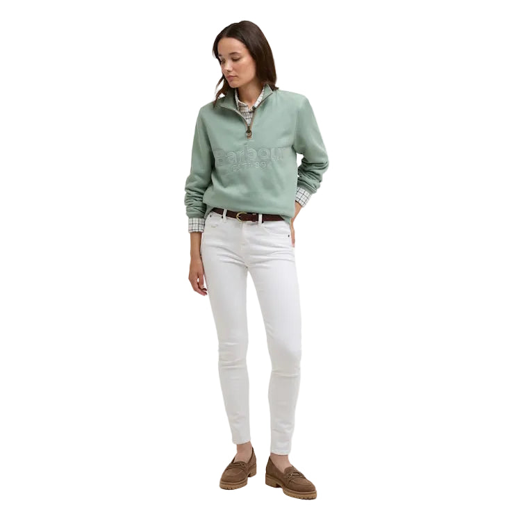 Barbour Ladies Cynthia Half Zip Sweatshirt - Blue Sage