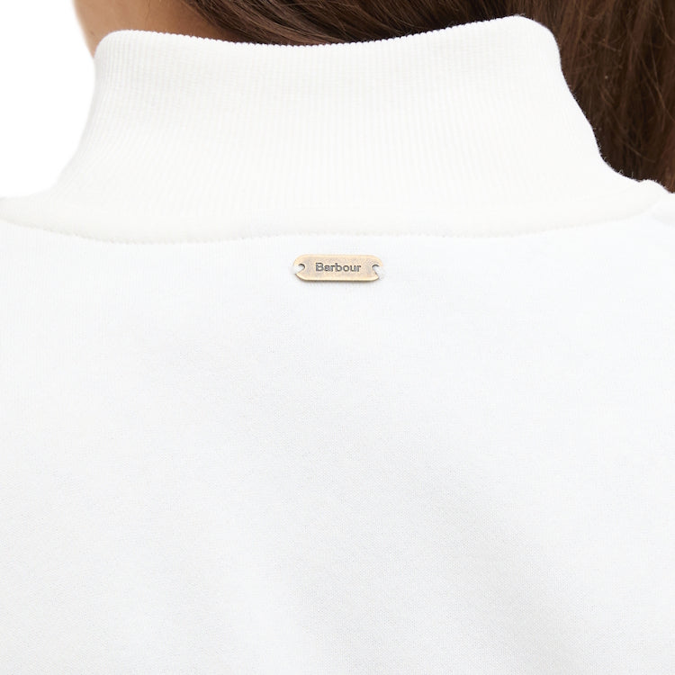 Barbour Ladies Cynthia Half Zip Sweatshirt - Cloud