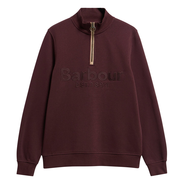 Barbour Ladies Cynthia Half Zip Sweatshirt - Fig