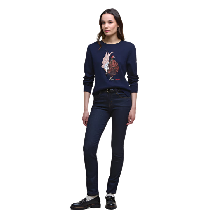 Barbour Ladies Homeswood Knitted Jumper - Navy