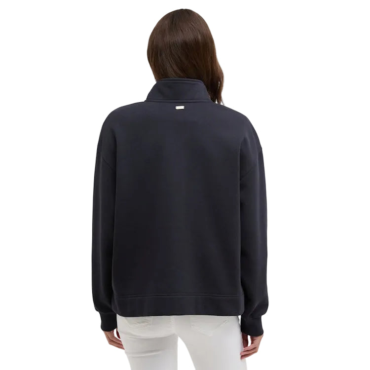 Barbour Ladies Zaria Half Zip Sweatshirt - Dark Navy