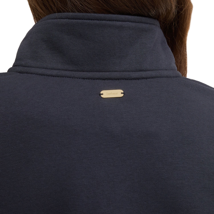 Barbour Ladies Zaria Half Zip Sweatshirt - Dark Navy
