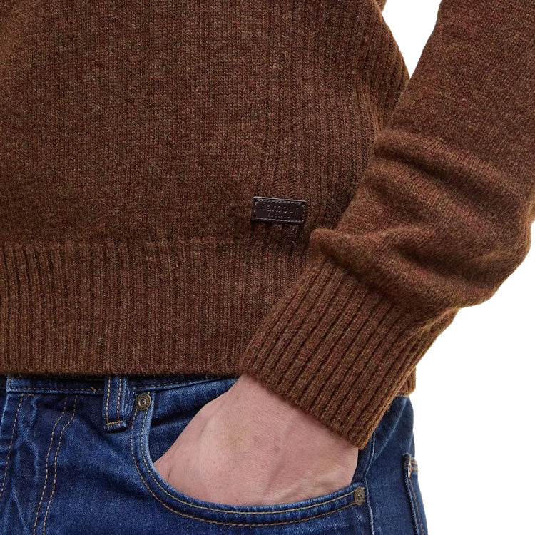 Barbour Nelson Essential Half Zip Sweater - Dark Sand