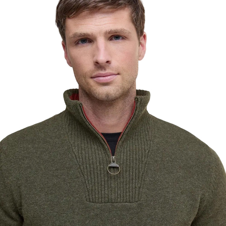 Barbour Nelson Essential Half Zip Sweater - Seaweed