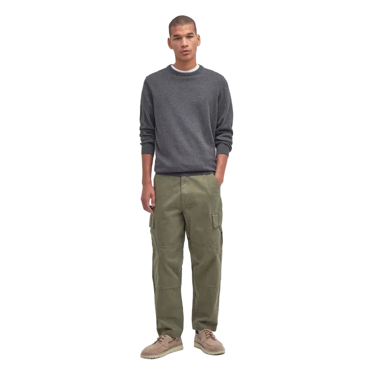 Barbour Pima Cotton Crew Neck Sweater - Charcoal